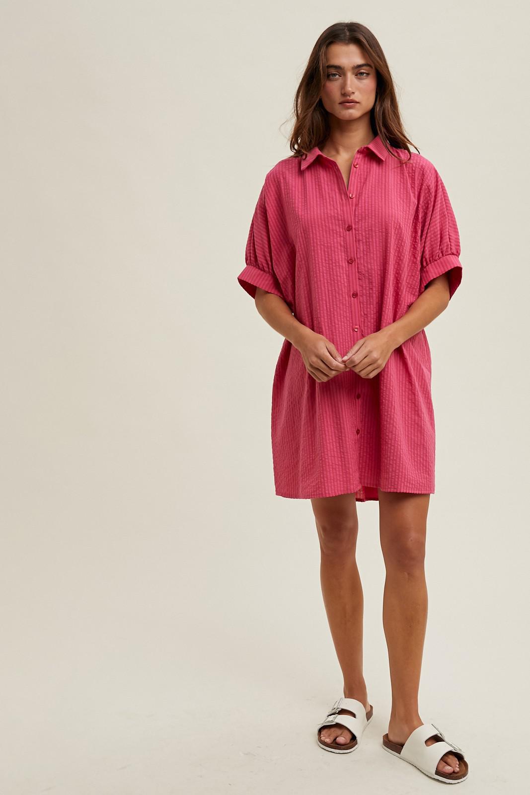 Punch and Cherry Shirt Mini Dress