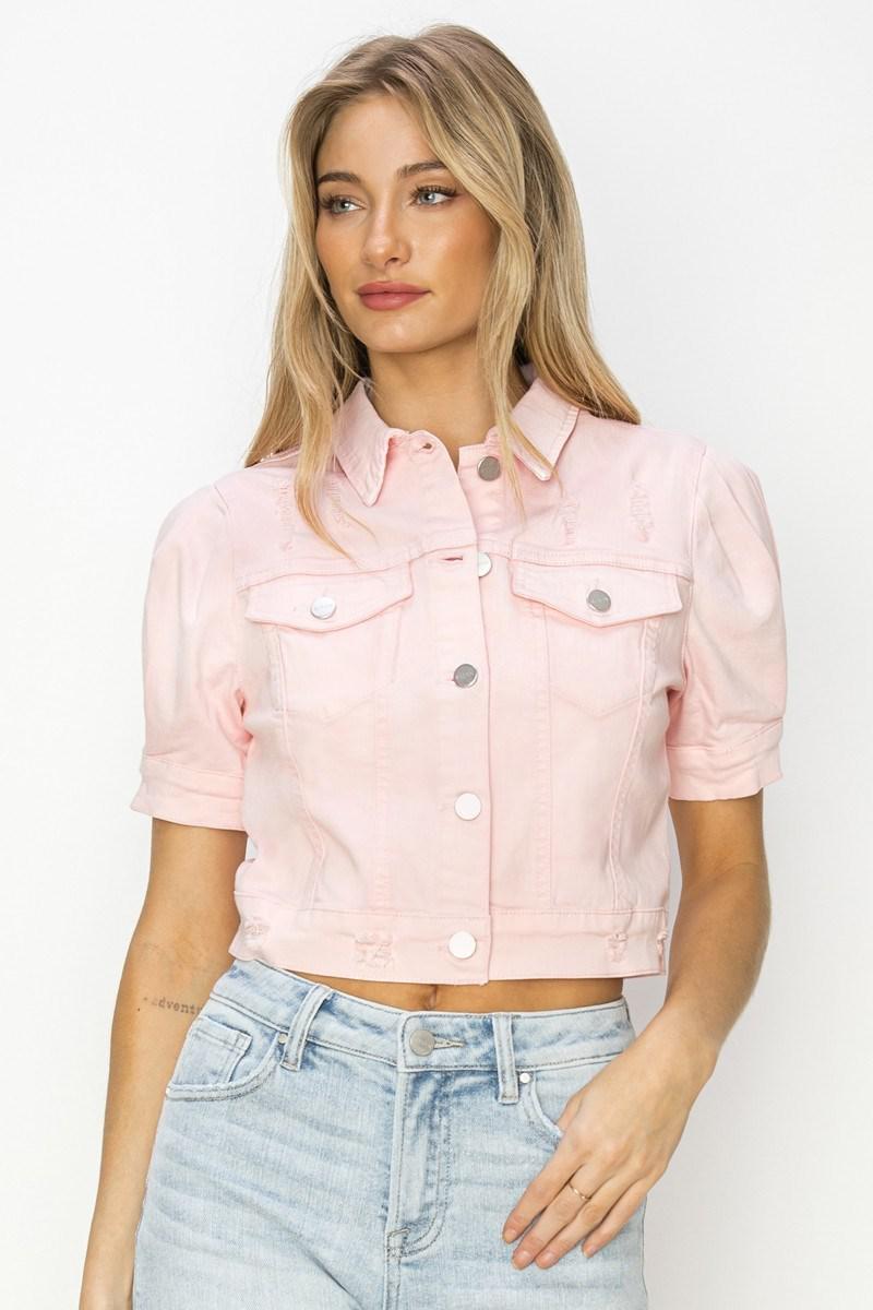Soft Pink Crop Jacket