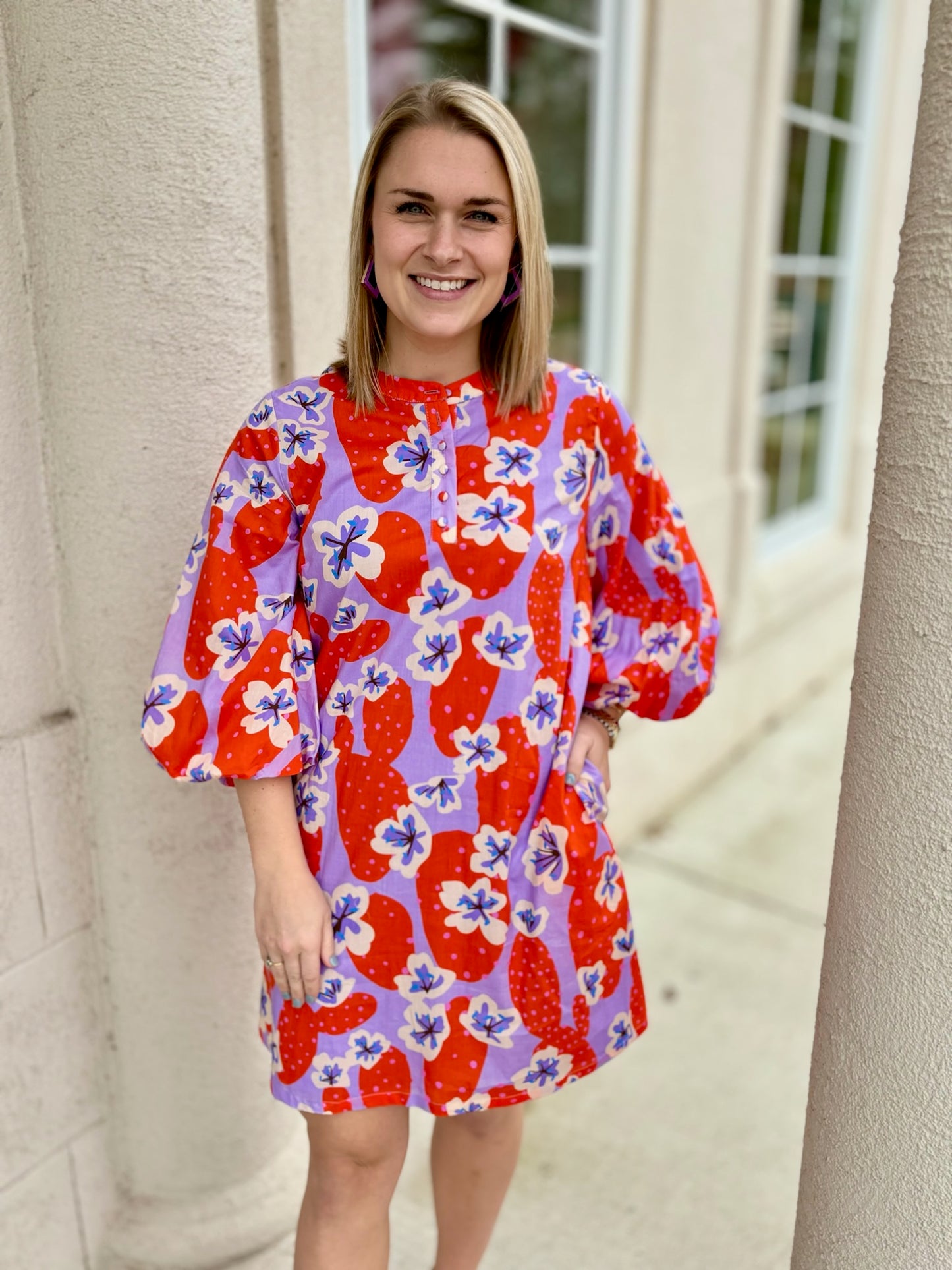 Orange and Lavender Mix Dress