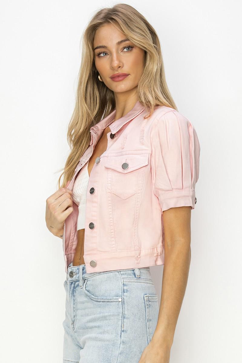 Soft Pink Crop Jacket
