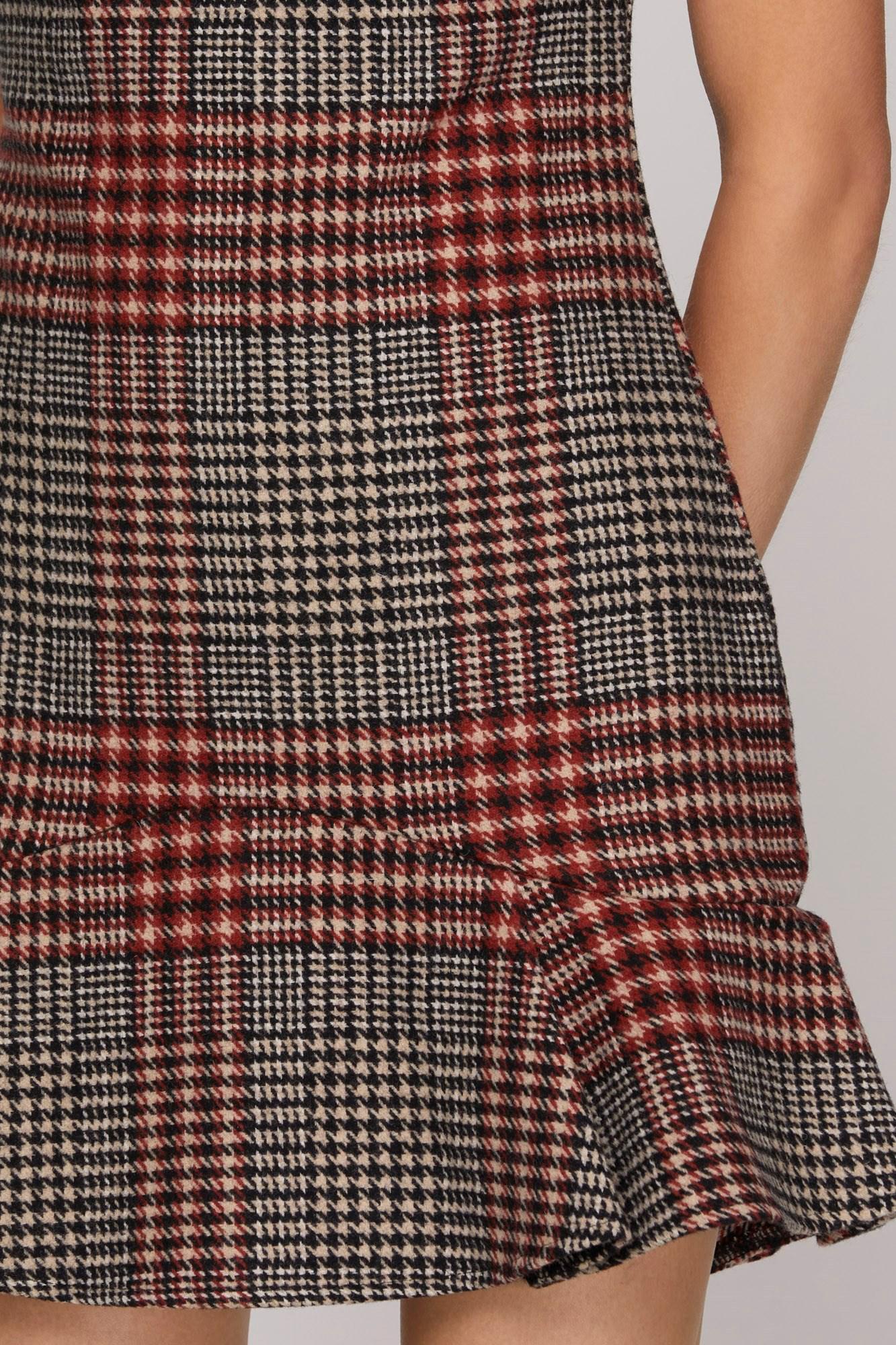 Red Sleeveless Plaid Dress