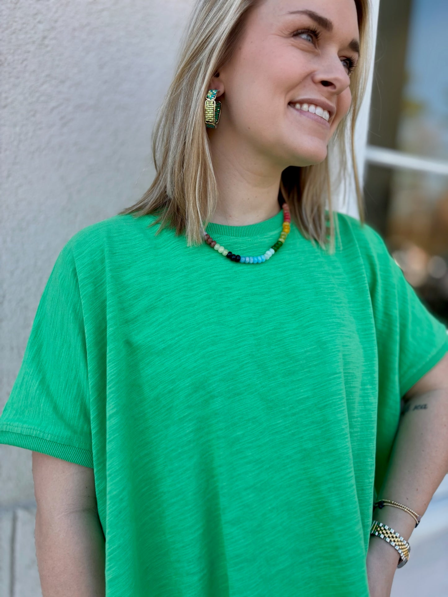 Green Boyfriend Fit Tee