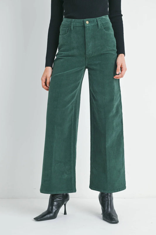 Forrest Green Wide Leg Corduroy