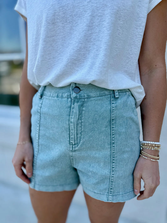 Lt Sage Stretch Twill Shorts