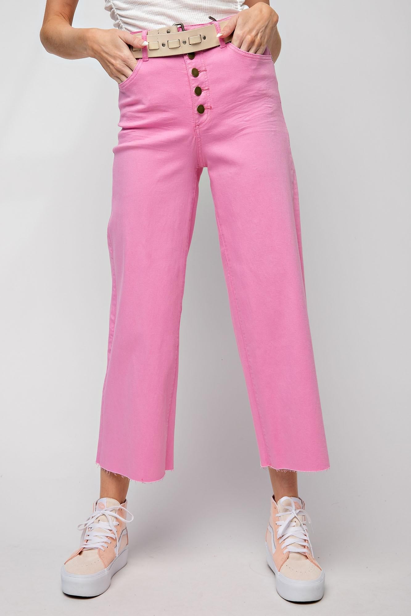 Barbie Pink Button Front Pants