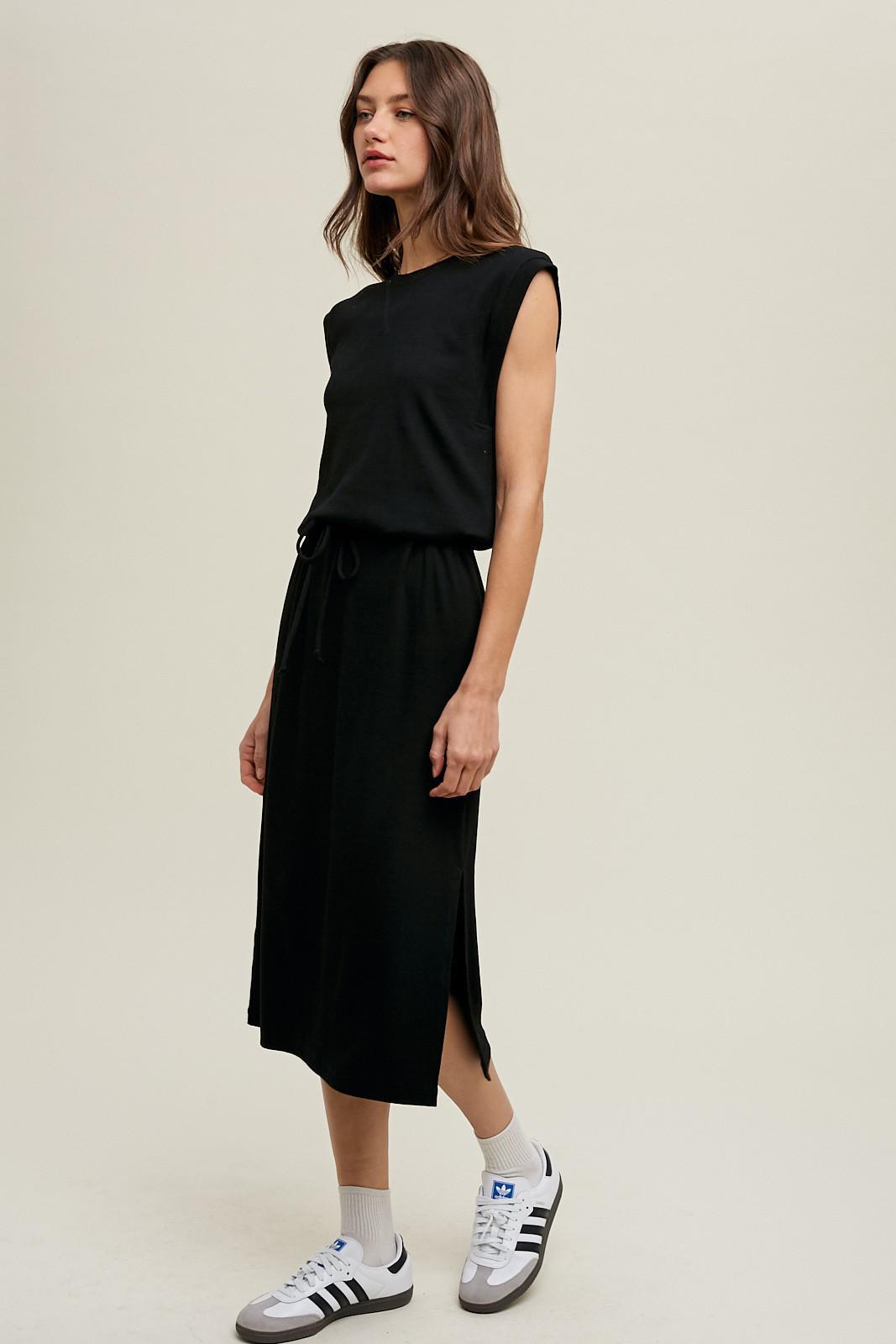 Muscle Knit Midi with Drawstring