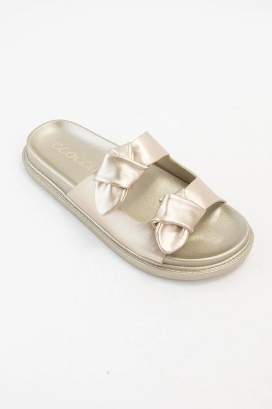 Billie Knotted Champagne Sandal