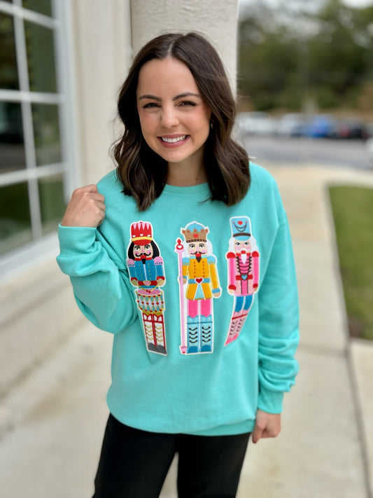 Cool Mint Nutcracker Sweatshirt